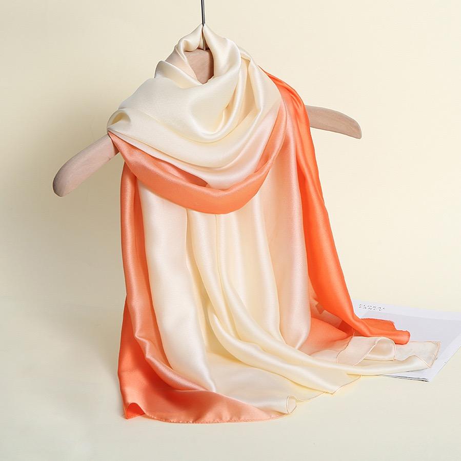 180*90cm Women Chiffon Scarf Gradient Color Protection Spring Summer Multicolor Printed Shawl Poncho Beach luxury ladies retro