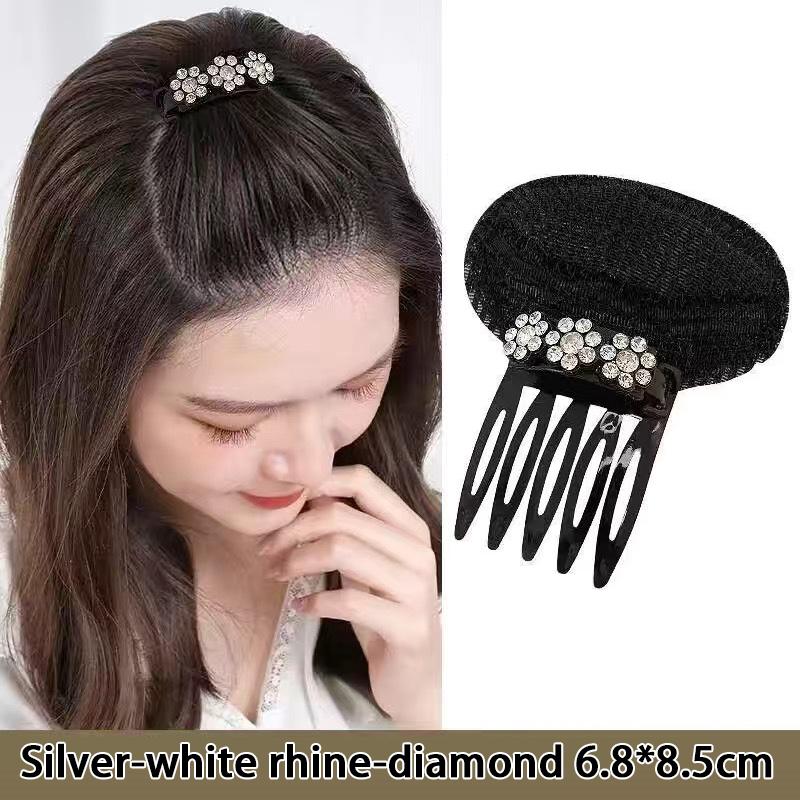 Rhinestone Invisible Fluffy Sponge Hårklemme Front Hårlinje Volum Base Puff Pute Hårbolle Hårstyling Hårnål