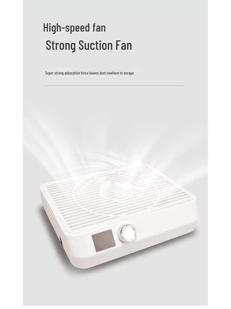 High Suction Silent Nail Dust Collector - Dustproof Tool for Nail Salons