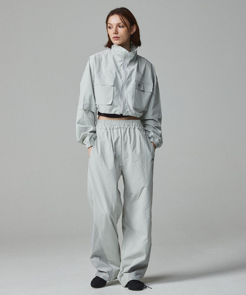 KITTY POTTERY Symbol Mesh Layered Pants Light Grey