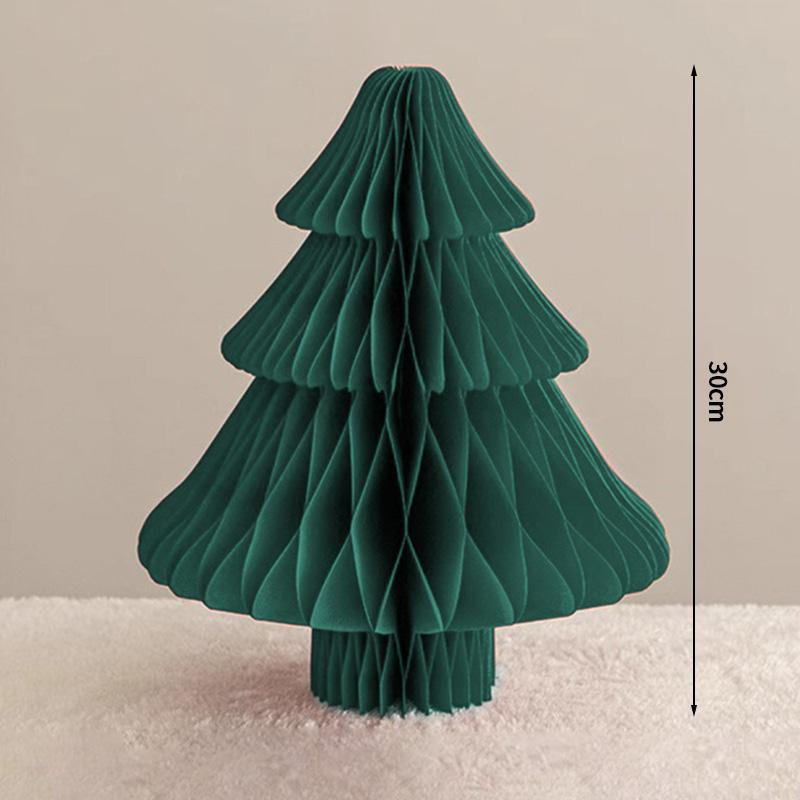 2026 Christmas Tree Honeycomb Ball 3D Folding Christmas Tree Ornament Desktop Decoration  for Xmas Navidad Happy New Year Decor