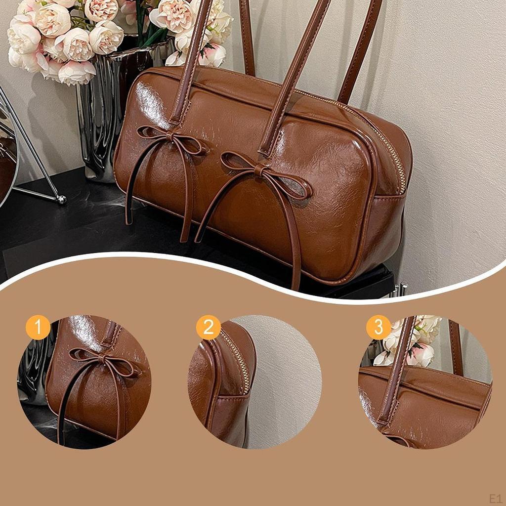 PU Leather Shoulder Bag Chic Ladies Purses for Vacation Party Outdoor Office