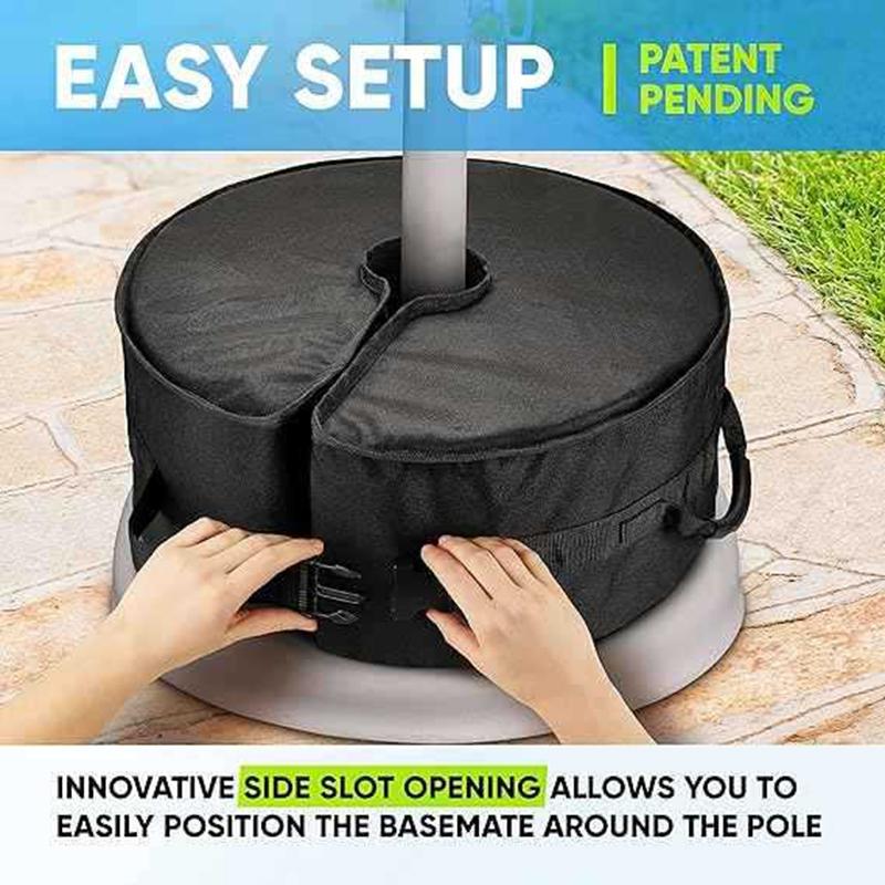 Outdoor Parasol Sand Weight Base, Windproof Fillable Sandbag for Patio Umbrella Fixing