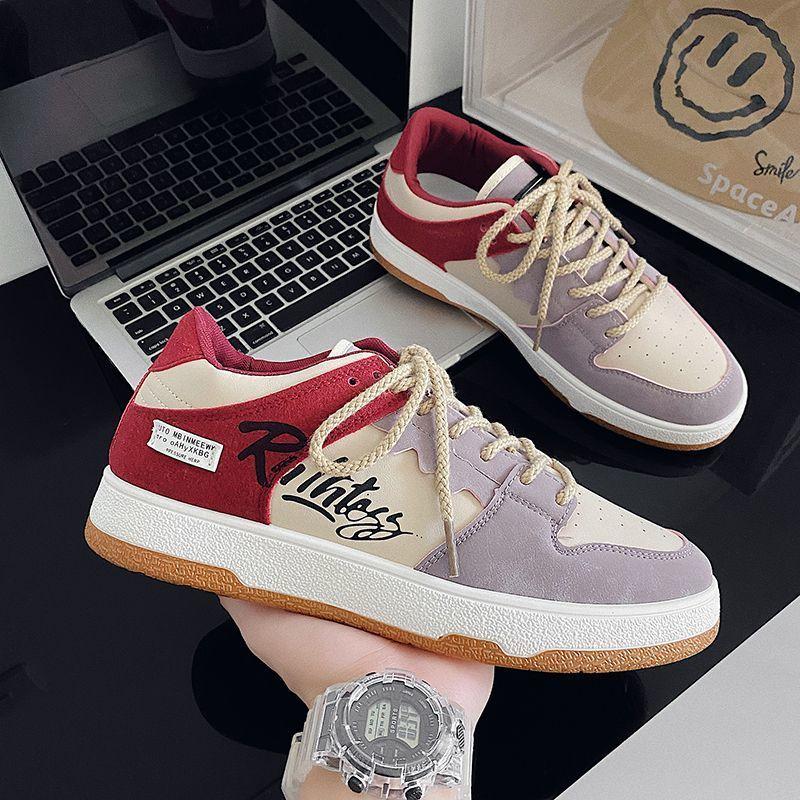Men's Shoes Spring Niche Original Board Shoes Boys Hong Kong Style All-match Casual Shoes Students Trainers