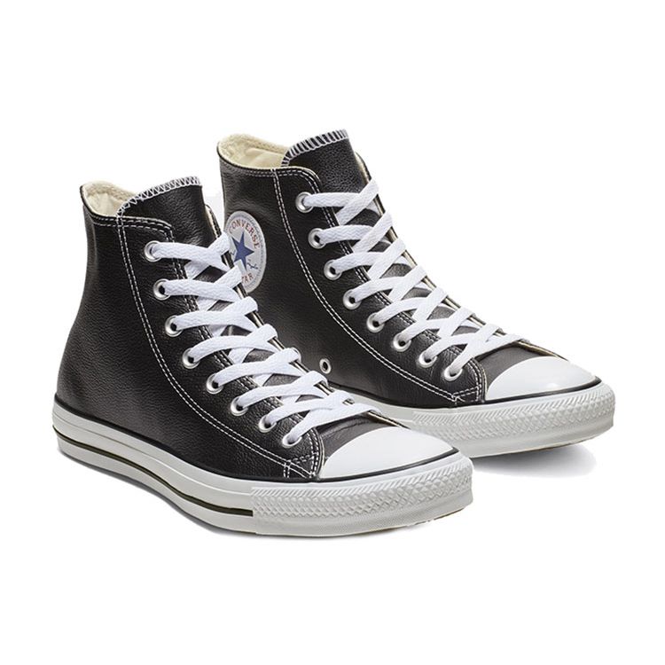 Converse Chuck Taylor All Star Leather High Black Unisex Sneakers 132170C