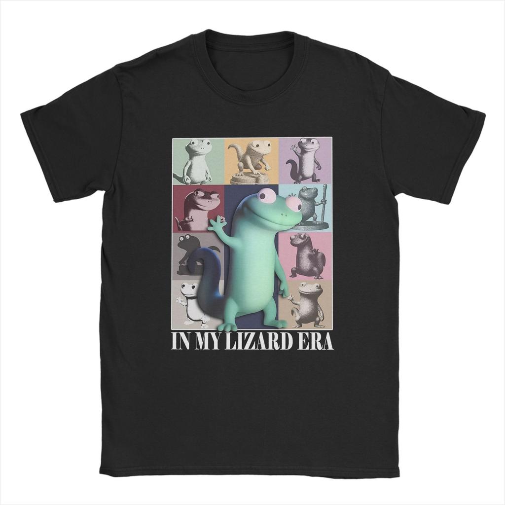 Unisex Unisexs Lizard Meme Funny Retro T Shirts Cotton Clothing Vintage Short Sleeve Round Collar Tees Classic TShirts