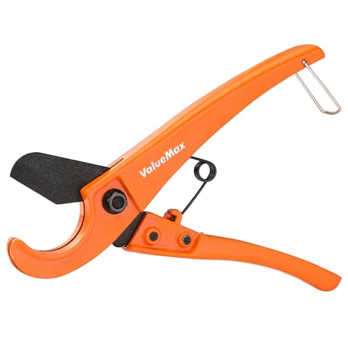 ValueMax PVC Pipe Cutter, 32mm Cutting Capacity, Compatible with PEX, PE, PPR, Rubber Hoses, and More, Lightweight, Easy to Use, Cuts Quickly, Suitabl