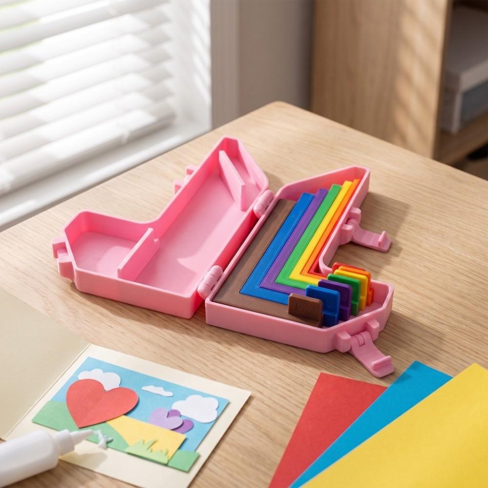 5/7pcs Color-coded Paper Crafting Alignment Guides Paper Positioning Rulers Set Card Making
