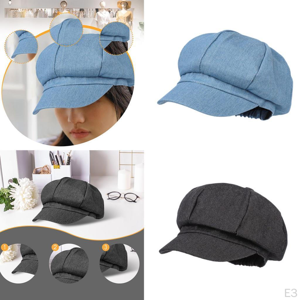 Women Newsboy Cap Casual Beret Flat for Vacation, Travel, Driving, Date