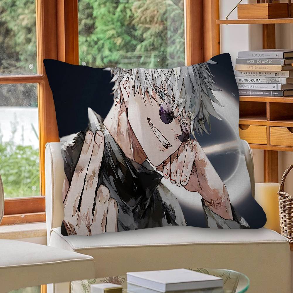 S-Satoru G-Gojo Anime Pillowcase toon Gift Cushion Cover Bedroom Home Sofa Chair Seat Decor pillow case