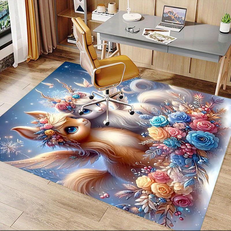 1PC Fantasy Animals Extra Large Non Slip Floor Carpet, Office, Family, Studio   Large Area Rug Indoor Rugs, Bold Statement Piece