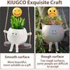Small Swing Smiley Face Hanging Planter Pot for Indoor Outdoor Plants, Cute Swinging Plant Pot, Hanging Flower Pots, Face Planter Pot Head, Resin