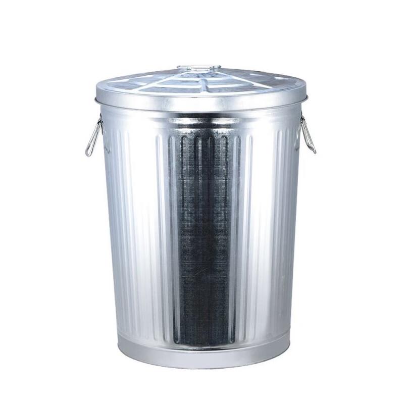 Zhuang Taitai Heavy-Duty Galvanized Outdoor Trash Can with Lid