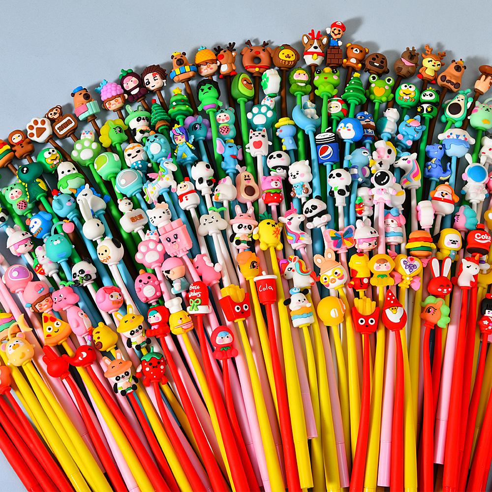 

5 Pcs Anime Shake Pen Neutral Pen Writing Suitable for Office Work, Brushing Questions, Signing Writing, Diaries, Notes, Student Classroom Prizes, Fr Random style 5Pcs