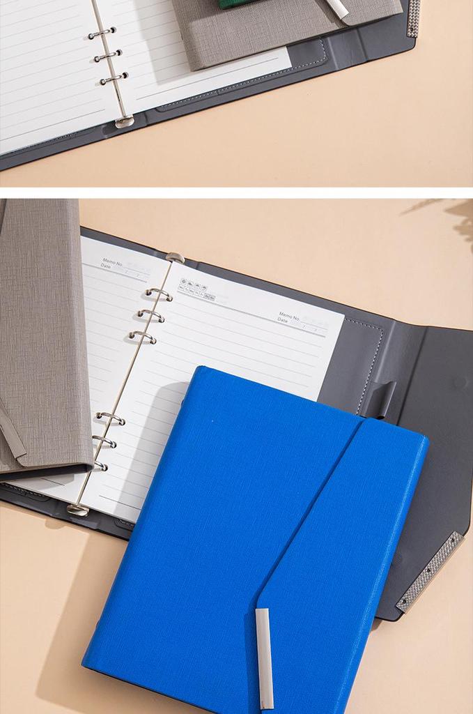 A5 Business Hardcover Notizbuch Geschenkset: Nachfüllbarer dreifach faltbarer Notizblock, Personalisierbares Souvenir.