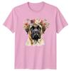 Watercolor Mastiff Dog With Flower Unisexs TShirt Mastiff Dog Pet Owner
