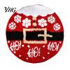 Washable Round Carpet Christmas Rug, 39" Imitation Cashmere Santa Snowflake Pattern, Pattern Rug Holiday Area for Home Living Room Bedroom Decor Stain