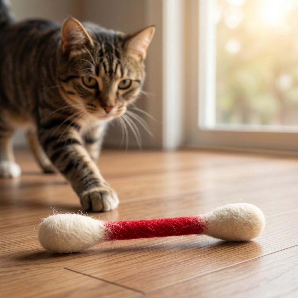 6Pcs Durable Cotton Swab Cat Toy Oversized Cat Accessories Kitten Chew Toy  Dental Cleaning