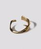 Hustad 245 Flower Leaf Gold Open Ring_ 925 Silver / 14K Gold Flower Open Ring
