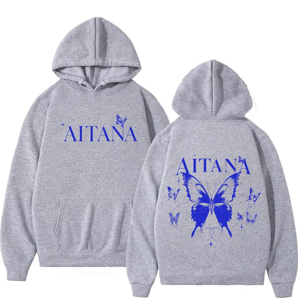 Chanteuse Aitana Cuarto Azul Tournée Mondiale 2026 Sweat à Capuche Merch Hommes Femmes Mode Pull à Manches Longues Coupe Ample Confortable et Polyvalent