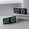 LED Digital Alarm Clock Atmosphere Light Date Teperature Week Display DST Snooze Table Clock 12/24H Brightness Adjustment