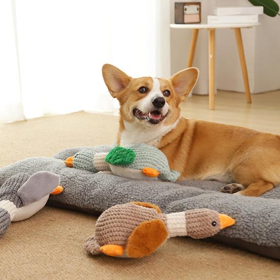 

Игрушка для собак в форме утки, плюшевая игрушка для собак, мягкая устойчивая к укусам игрушка для чистки зубов, молярная игрушка для домашних животных, товары для домашних животных