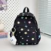 New high-value, fresh and sweet, colored star backpack, high school student large-capacity backpack