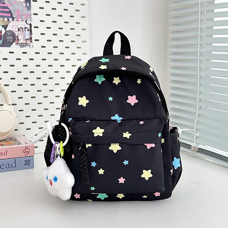 New high-value, fresh and sweet, colored star backpack, high school student large-capacity backpack