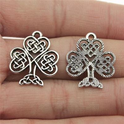 20 Piezas Versátiles Amuletos de Aleación para Fabricación de Joyería Tamaño 19x23mm Diseño de Árbol Colgante de Manualidad DIY Colgante de Árbol de Amor Plateado Antiguo Niñas