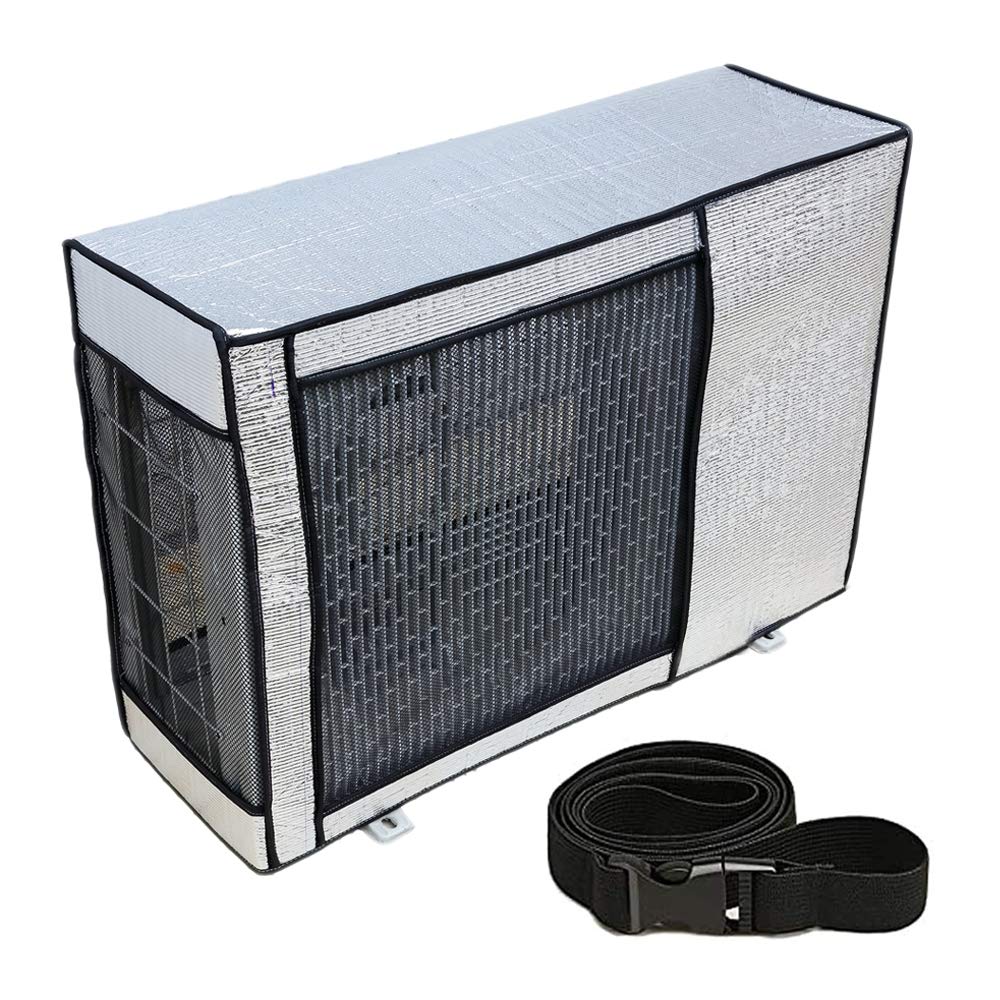HJstars Air Conditioner Outdoor Unit Cover with Mounting Aluminum Foil Protects the Outdoor Unit from and Heat Prevents Energy Easy No Removal Fixed