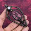 Tree Of Life Rhodonite Gemstone Pendant Copper Wire Wrapped Jewelry Rainbow Moonstone Pendant