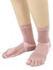 Kaituck Family Crew Made In Support Sizes Five-Toe Socks, Length, Japan, Women's Socks, 22.0-23.0, 23.5-24.5 (22.0-23.0, Pink)