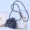 Retro Hand-Woven Sequin Beaded Shoulder Bag - Versatile Acrylic Phone Bag