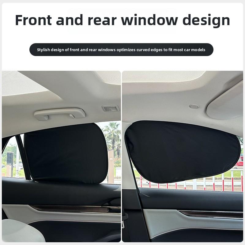 New Electrostatic Sun Visor for Car Side Window 4-Layer Sun Shade Curtains Anti-Glare UV-Blocker Auto Internal Blocker 99.9% UV