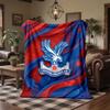 Couverture Flottante en Flanelle Imprimée Football Crystal Palace Douce et Chaude Couverture Jetée pour Canapé Lit Bureau Maison Chambre à Coucher