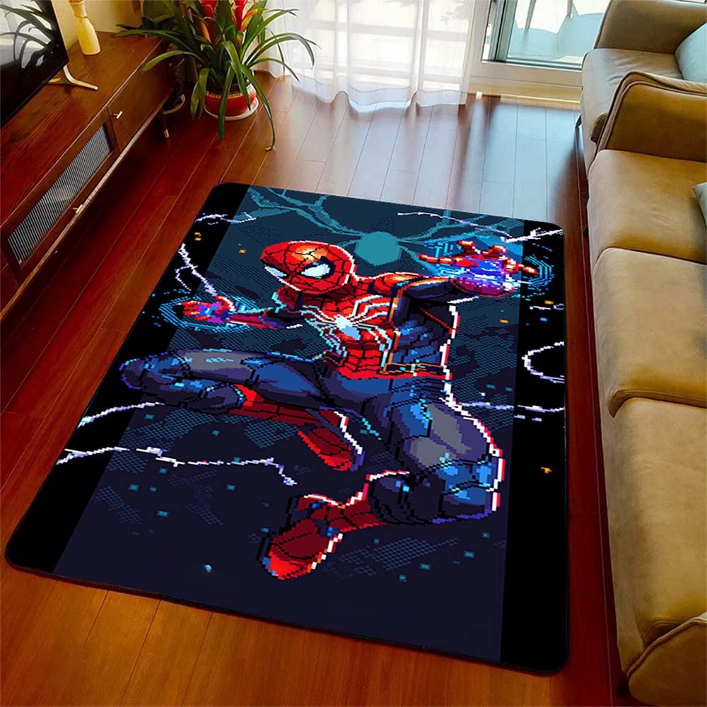 

Classic Spiderman Printed Area Rug Polyester Soft Floor Carpet Non-Skid Mat Bedroom Living Room -QJY 60x90cm