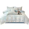 Thickened Milk Fleece Bed Four-Piece Set, Light Luxury High-End Coral Fleece Flannel Quilt Cover, Bed Sheet Three-Piece Set