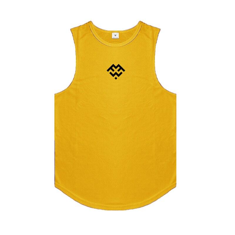 Muscleguys Men's Gym Clothes Bodybuilding TankTop Summer Fitness Sleeveless T-shirt Professional Bodybuilding Vest Mesh Breathable Singlet