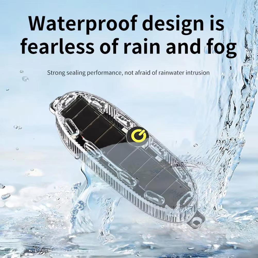 Solar Warning Light Car Rear Collision Prevention Free Breathing Light Motorcycl Electric Vehicle Bicycle LED Tail Flashing Ligh