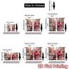 2D flat printing 2pcs Curtain Drapes Valentine's Roses Cart Digital Printed Polyester Drapes Seasonal Party & Holiday Decor Use