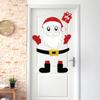 Large Snowman Reindeer Santa Stickers Christmas Door Stickers Decor for Refrigerator Wall Window Christmas Door Decorations