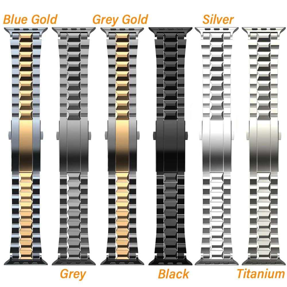 Titanium Bracelet for Apple Watch Band Ultra 2 49mm 10 46mm Metal Luxury Men Strap for Series 9 8 7 6 5 4 SE 45mm 44mm Wristband