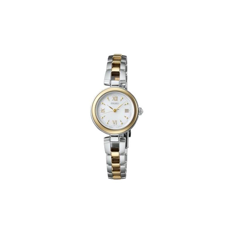 [Seiko Watch] SEIKO SELECTION SWFA210 S Series Ladies' Watch, Solar Powered, 10 ATM Water Resistant, Bracelet Watch, Silver & Pink Gold Dial, White