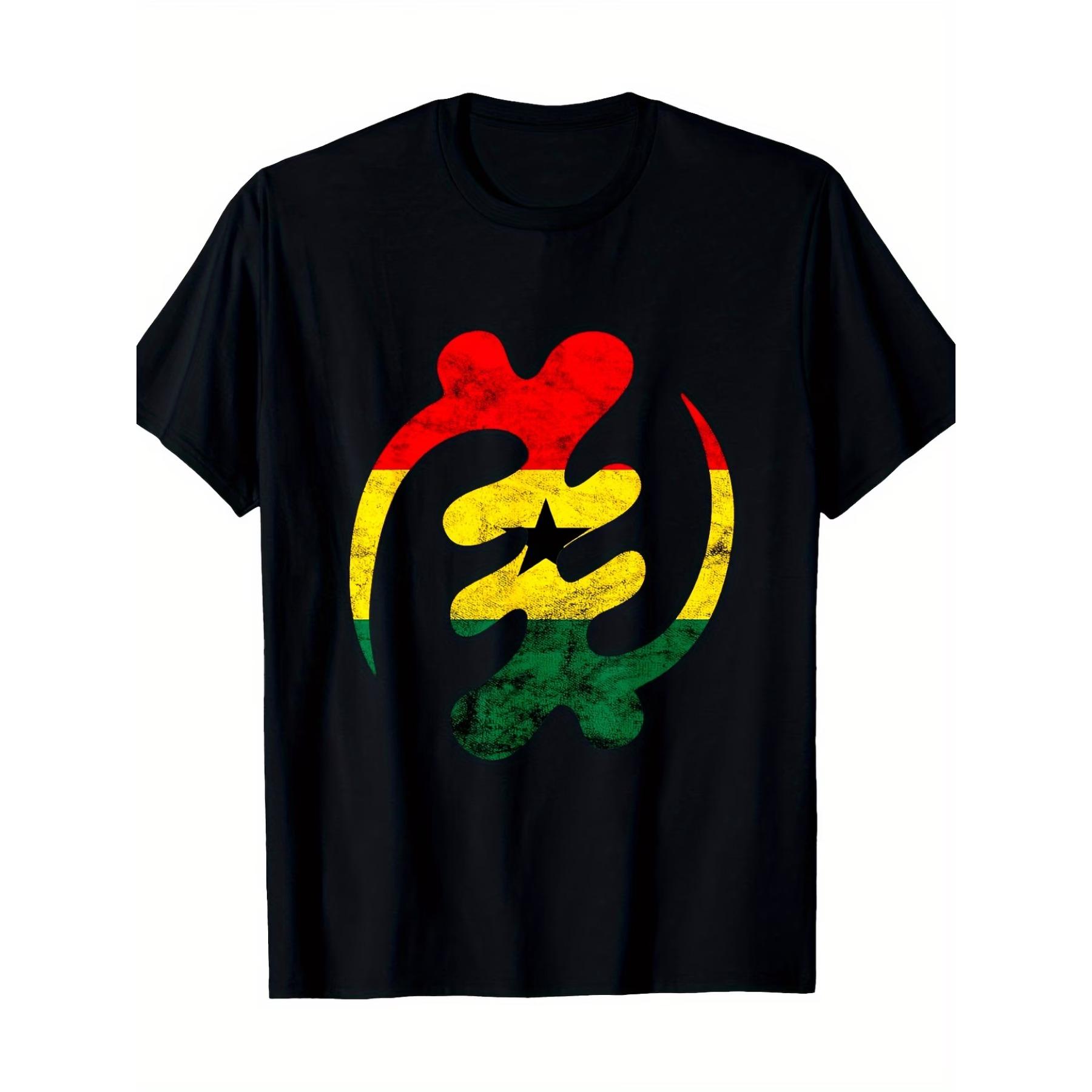 

Gye Nyame Adankara African Symbol Ghana Flag T-Shirt XXL