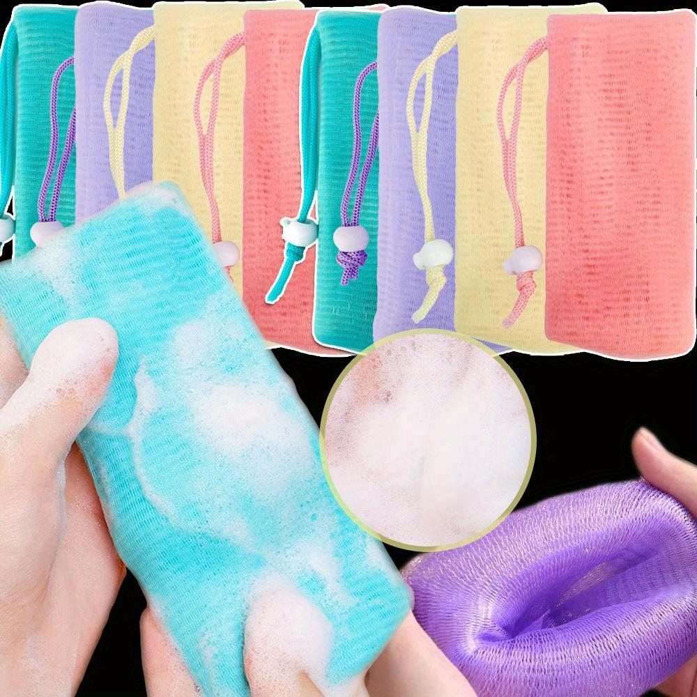 6 Layer Thickened Foaming Soap Bags Facial Cleanser Mesh Bag Drawstring Bag Shower Bubble Foam Net Bath Body Washing Cleaning