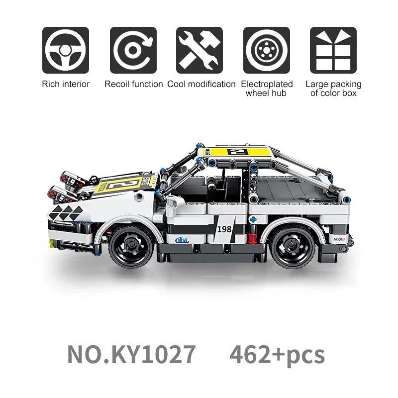 462Pcs KAZI Technical Pull Back Mechanical Racing Car Building Blocks Classical Off-road Racer Vehicle Bricks Toys For Children
