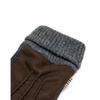 Daks Brown Goat Leather Suede Touch Gloves Dcgv2f172