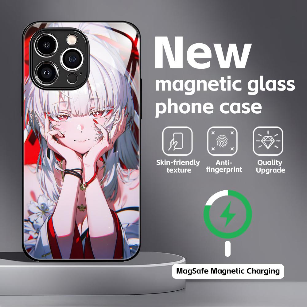 Wuthering Waves Hiyuki Phone Case For iPhone17 16 15 14 13 12 11 X XR XS 8 Plus Mini Pro Max Glass Magnetic Case