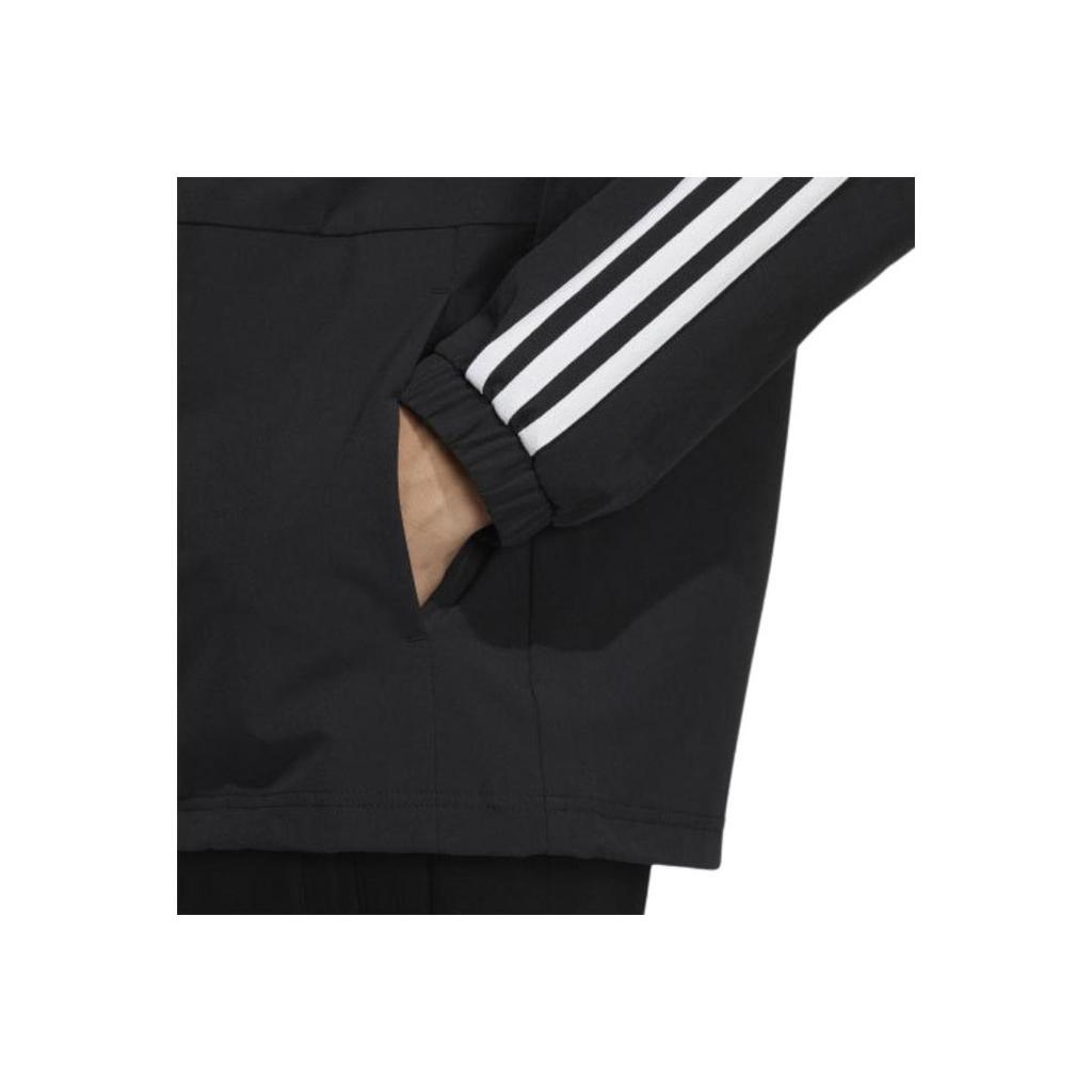 adidas Neo Striped Hooded Jacket Men Outerwear Black HD4670