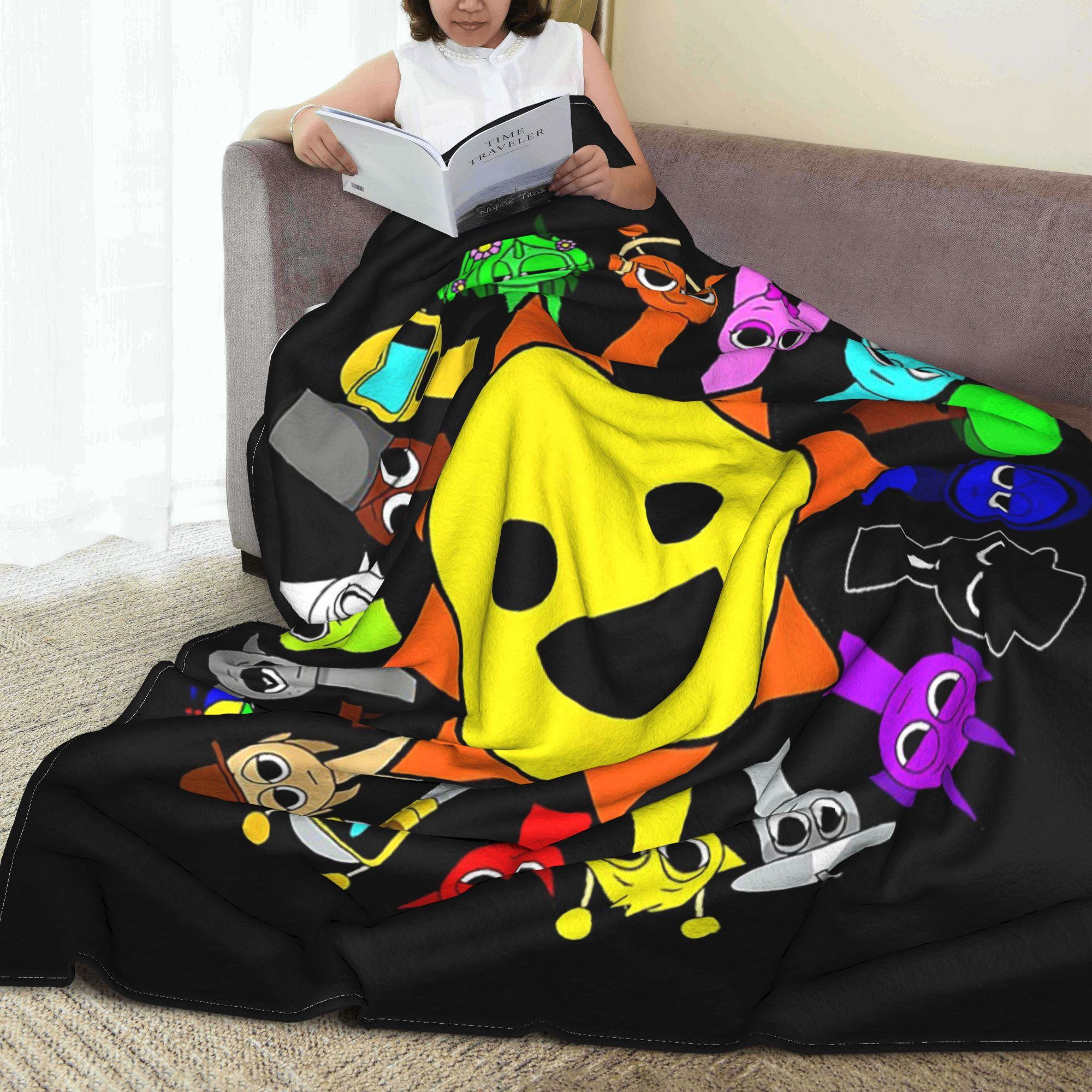Pandara Jewelry Unisex All My Sprunki Toys Kids Boys Girls Blanket Warm Fleece Sofa Throw Blanket For Home Bedroom Outdoor Throws Bedspread Quilt